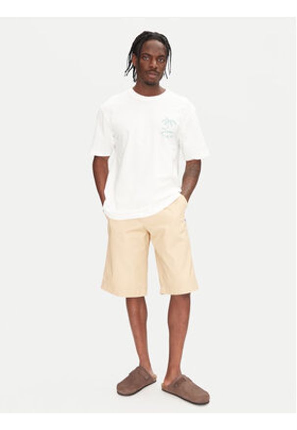 Only & Sons T-Shirt Milo 22034452 Biały Relaxed Fit. Kolor: biały. Materiał: bawełna