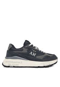 Sneakersy Aeronautica Militare. Kolor: niebieski