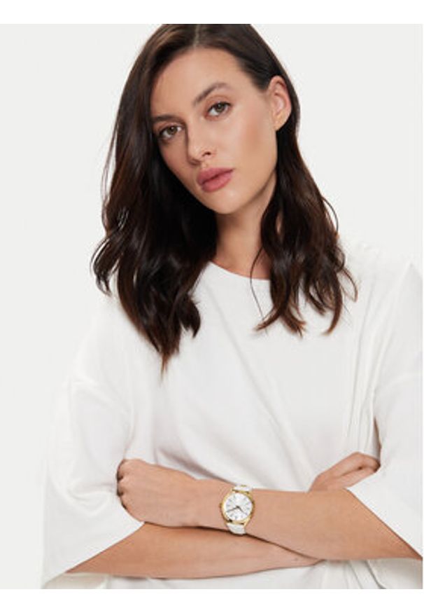 Michael Kors Zegarek Slim Runway MK7466 Biały. Kolor: biały