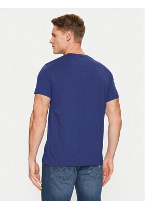 TOMMY HILFIGER - Tommy Hilfiger T-Shirt Tommy Logo MW0MW11797 Granatowy Regular Fit. Kolor: niebieski. Materiał: bawełna