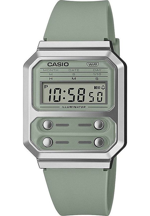Zegarek Casio Zegarek damski Casio A100WEF-3AEF zielony. Kolor: zielony