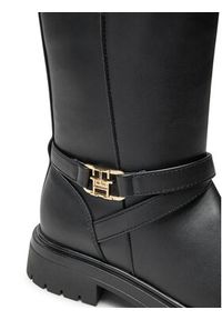 TOMMY HILFIGER - Tommy Hilfiger Botki Boot T3A5-33574-1351 S Czarny. Kolor: czarny. Materiał: skóra #8