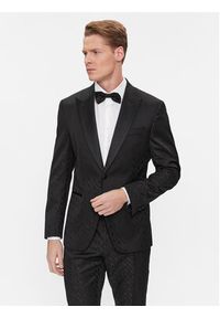 BOSS - Boss Garnitur H-Huge-2Pcs-Tux-231 50502453 Czarny Slim Fit. Kolor: czarny. Materiał: wełna #10