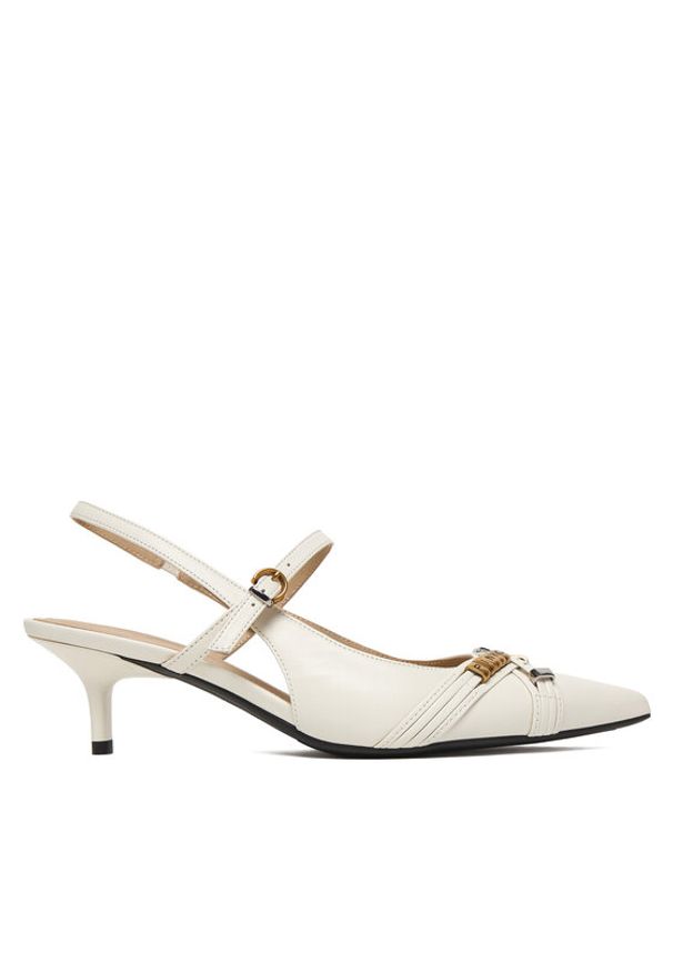 Pinko - PINKO Czółenka Gloria 18 SD0489 P003 Biały. Kolor: biały. Materiał: skóra