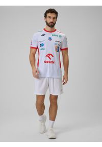 4f - 4F Koszulka meczowa replika domowa z sezonu 2025/26 męska 4F x ZAKSA Kędzierzyn-Koźle - biała S. Okazja: do domu. Kolor: biały. Materiał: dzianina, materiał. Długość: długie. Wzór: nadruk. Styl: sportowy #2
