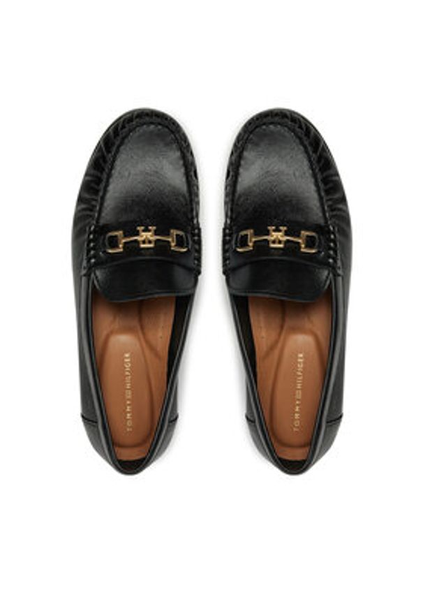 TOMMY HILFIGER - Tommy Hilfiger Mokasyny Soft Leather Horsebit Loafer FW0FW08414 Czarny. Kolor: czarny. Materiał: skóra