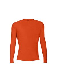 BADGER SPORT - Koszulka z długim rękawem Pro Compression Adults Men Round Neck Undershirt. Kolor: pomarańczowy. Długość rękawa: długi rękaw. Długość: długie
