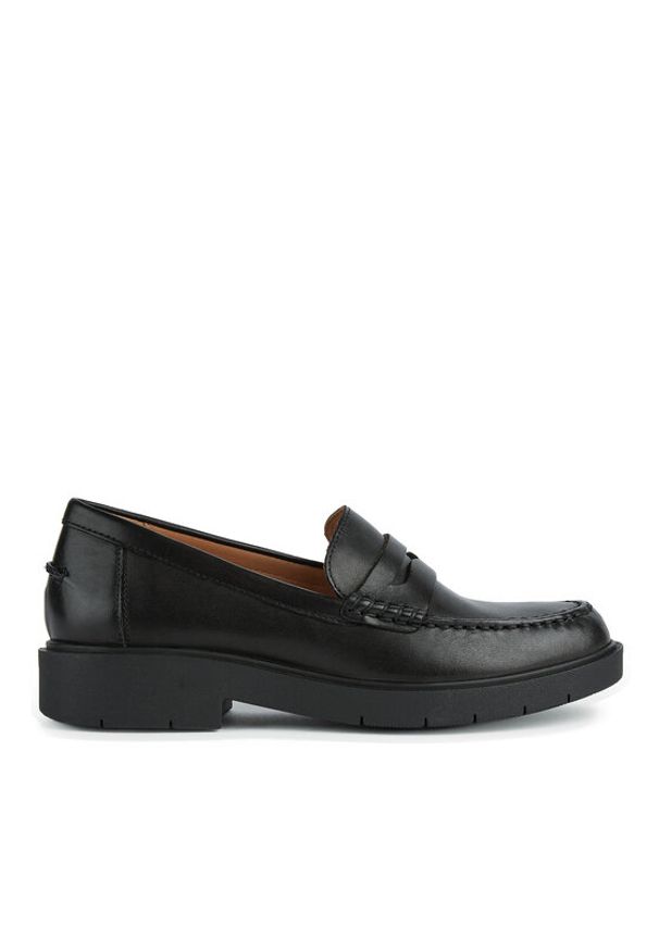 Geox Loafersy D Spherica Ec1 B D65DKB 00043 C9997 Czarny. Kolor: czarny. Materiał: skóra