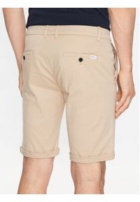 Lindbergh Szorty materiałowe 30-505044 Beżowy Slim Fit. Kolor: beżowy. Materiał: bawełna