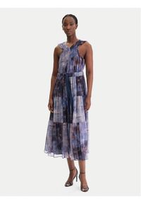 DKNY Sukienka letnia P5KBGD66 Granatowy Regular Fit. Kolor: niebieski. Materiał: syntetyk. Sezon: lato #1