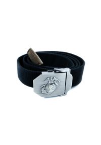 MFH MAX FUCHS - Pasek parciany USMC 110 cm. Kolor: czarny. Sezon: lato. Sport: turystyka piesza