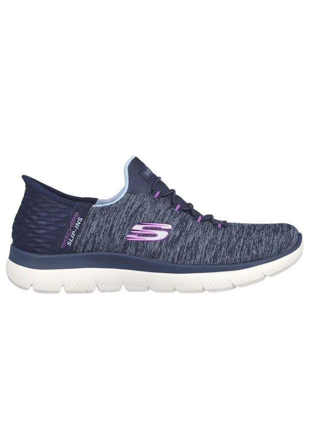 skechers - Buty SKECHERS SLIP-INS: SUMMITS- DAZZLING HAZE Niebieski. Kolor: niebieski. Materiał: tkanina
