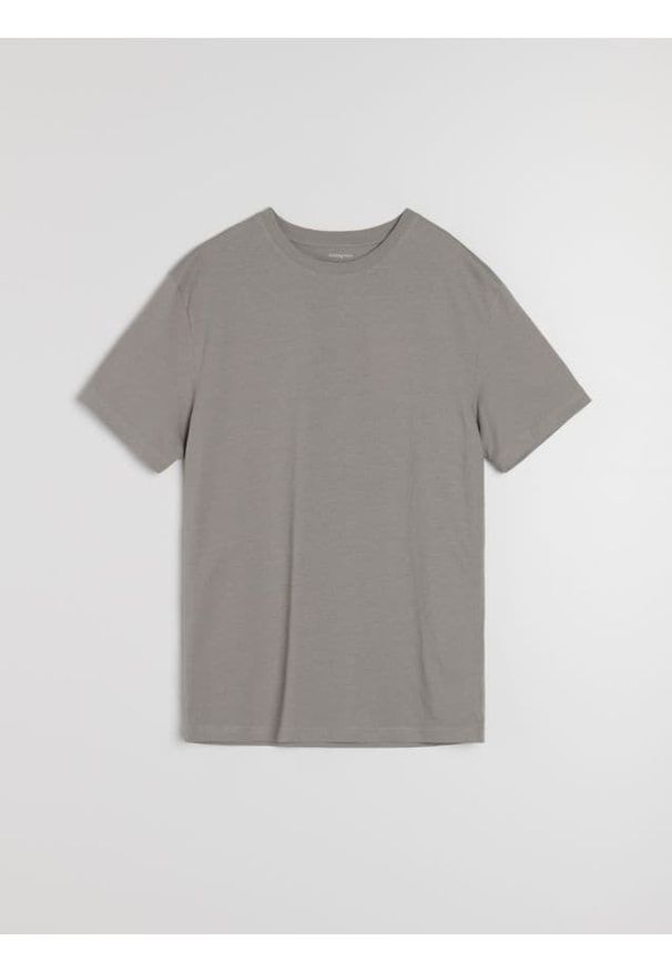 Sinsay - Bawełniana koszulka basic - szary. Kolor: szary. Materiał: bawełna
