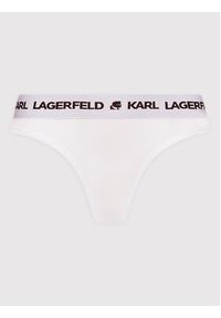 Karl Lagerfeld - KARL LAGERFELD Komplet 2 par stringów Logo Set 211W2126 Biały. Kolor: biały. Materiał: lyocell #3