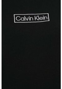 Calvin Klein Underwear t-shirt piżamowy kolor czarny. Kolor: czarny. Materiał: dzianina. Długość: krótkie. Wzór: aplikacja