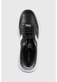 Calvin Klein buty kolor czarny. Nosek buta: okrągły. Zapięcie: sznurówki. Kolor: czarny. Obcas: na platformie #5