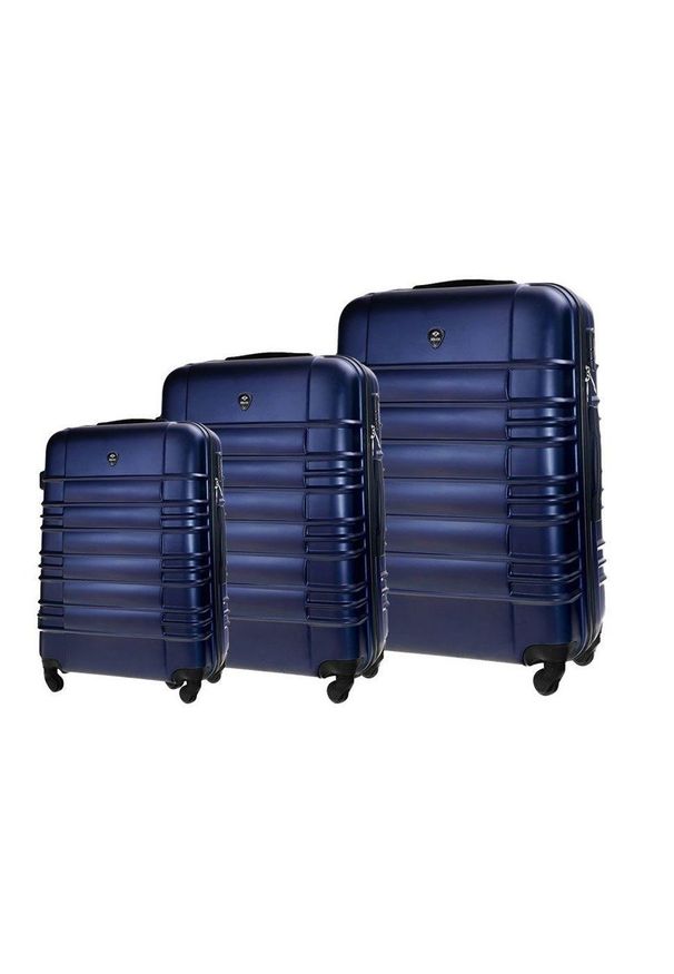 Solier - Zestaw walizek podróżnych STL838 granatowy. Kolor: niebieski. Materiał: materiał