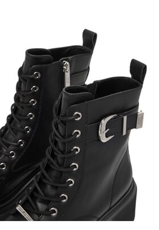 Steve Madden Trzewiki Braker SM11005039 Czarny. Kolor: czarny. Materiał: skóra