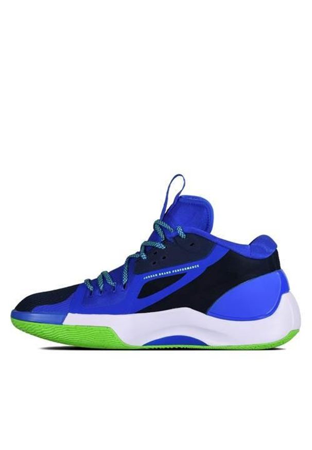 Buty koszykarskie męskie Nike Air Jordan Zoom. Kolor: niebieski. Materiał: materiał, syntetyk. Szerokość cholewki: normalna. Model: Nike Zoom, Nike Air Jordan