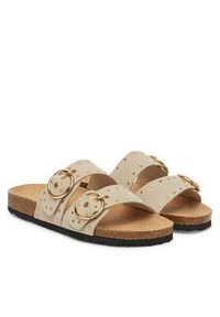 ONLY Shoes Klapki Onlmaxi-15 Pu Studs Buckle 15341190 Écru. Materiał: skóra #6