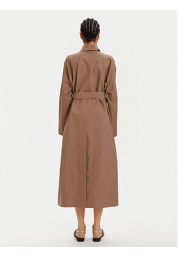 Calvin Klein Trencz K20K206318 Beżowy Relaxed Fit. Kolor: beżowy. Materiał: bawełna