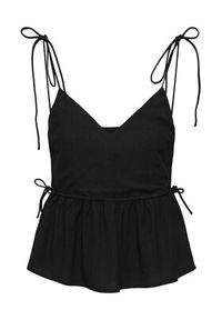 only - ONLY Top Nele 15370325 Czarny Regular Fit. Kolor: czarny. Materiał: wiskoza #7