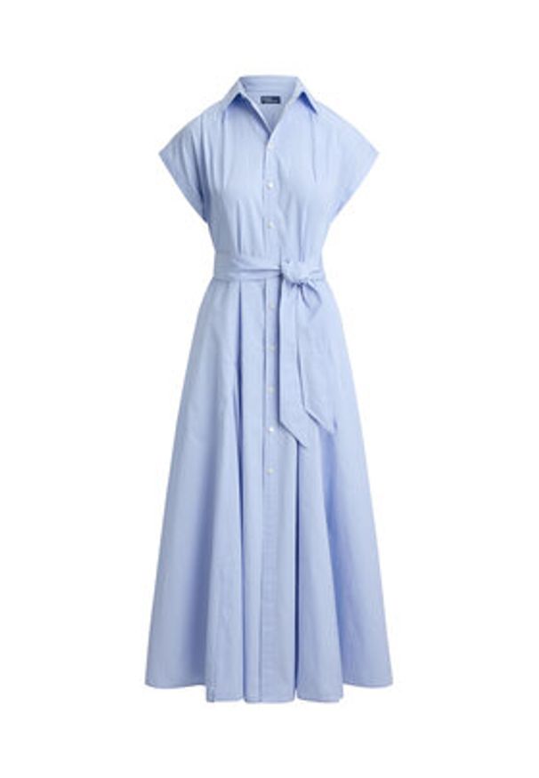 Polo Ralph Lauren Sukienka koszulowa 211A96363001 Błękitny Regular Fit. Typ kołnierza: polo. Kolor: niebieski. Materiał: bawełna. Typ sukienki: koszulowe