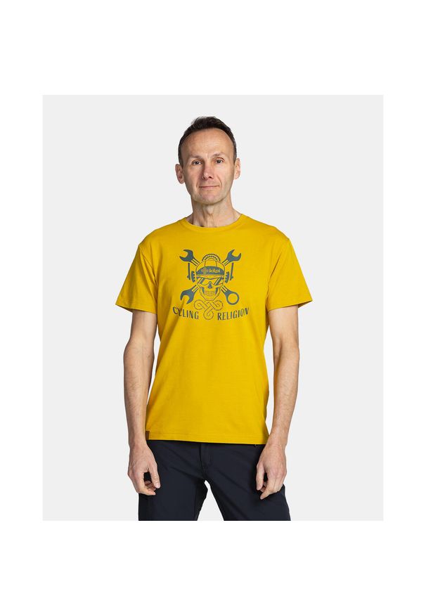 Męski bawełniany t-shirt Kilpi SKULLY-M. Kolor: żółty. Materiał: bawełna