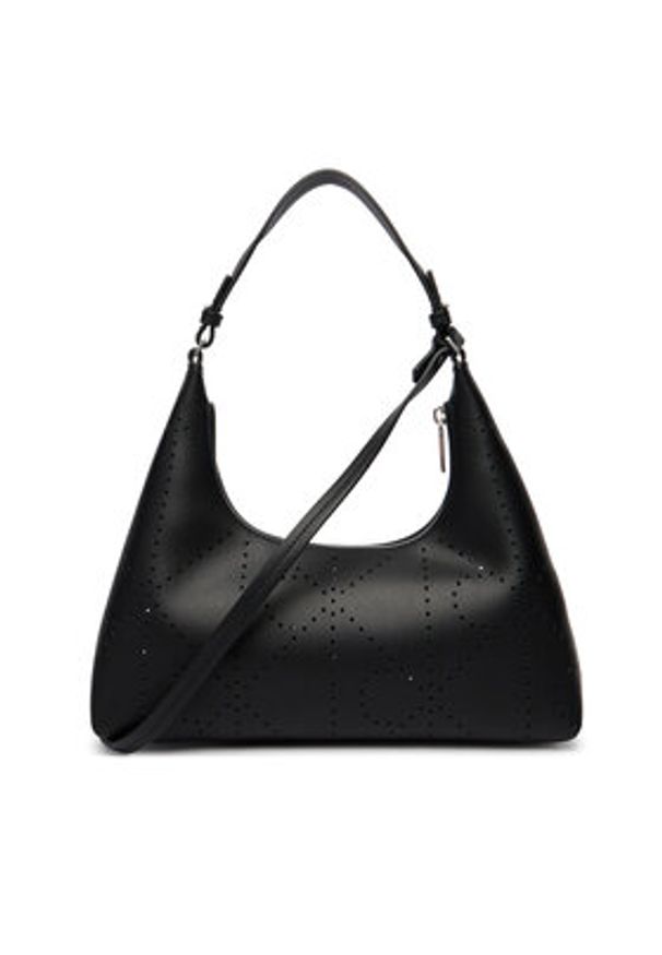 Calvin Klein Torebka Emblem Aop Perfor Lthr Bag LV04F3367G Czarny. Kolor: czarny. Materiał: skórzane