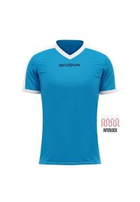 Koszulka piłkarska dla dorosłych Givova Revolution Interlock. Kolor: niebieski, wielokolorowy, biały. Sport: piłka nożna