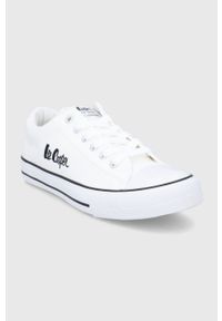 Lee Cooper tenisówki męskie kolor biały. Nosek buta: okrągły. Zapięcie: sznurówki. Kolor: biały. Materiał: guma #5