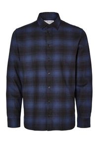 Selected Homme Koszula 16091358 Granatowy Slim Fit. Kolor: niebieski. Materiał: bawełna #5