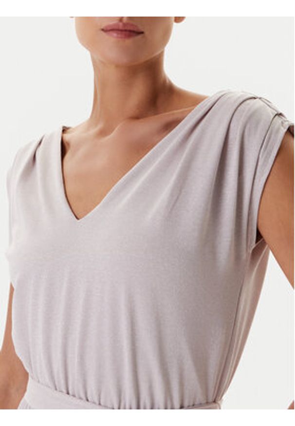 Tatuum Sukienka koktajlowa Luri T2508.209 Beżowy Regular Fit. Kolor: beżowy. Materiał: syntetyk. Styl: wizytowy