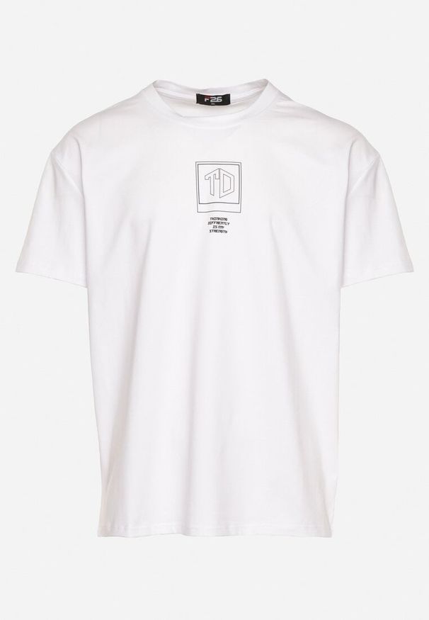 Born2be - Biała Koszulka Bawełniana z Krótkim Rękawem i Nadrukiem Nobalia. Okazja: na co dzień. Kolekcja: plus size. Kolor: biały. Materiał: bawełna. Długość rękawa: krótki rękaw. Długość: krótkie. Wzór: nadruk. Styl: casual, elegancki