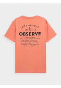 outhorn - T-shirt z nadrukiem męski. Okazja: na co dzień. Materiał: jersey, bawełna. Wzór: nadruk. Styl: casual #5