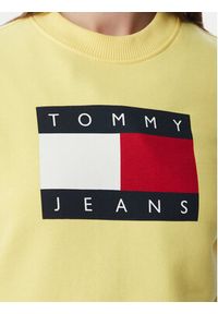 Tommy Jeans Bluza Flag DW0DW22564 Żółty jasny Regular Fit. Kolor: żółty. Materiał: bawełna #4