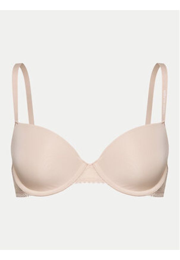 TOMMY HILFIGER - Tommy Hilfiger Biustonosz balkonetka UW0UW02420 Beżowy. Kolor: beżowy. Materiał: syntetyk