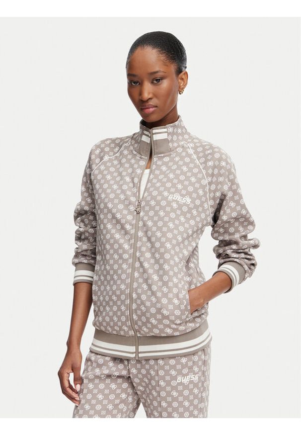 Guess Bluza V5YQ03 KB212 Brązowy jasny Regular Fit. Kolor: brązowy. Materiał: syntetyk