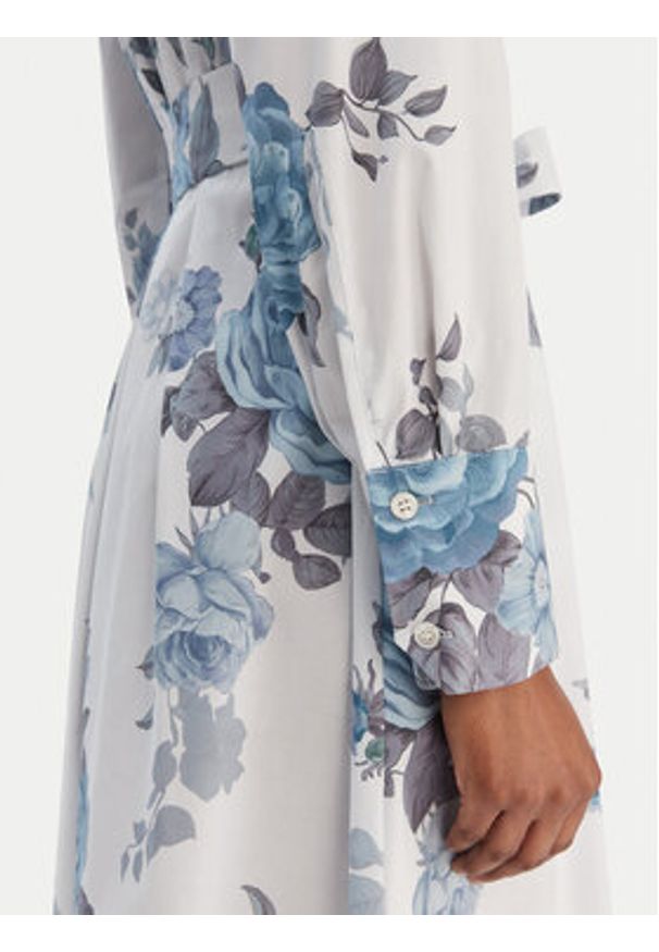 Marella Sukienka koszulowa Formica 2613221161 Błękitny Regular Fit. Kolor: niebieski. Materiał: bawełna. Typ sukienki: koszulowe