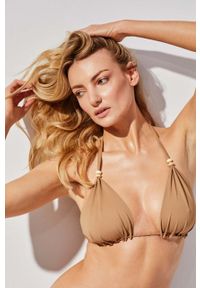 PRAIA BEACHWEAR - Praia Beachwear dwuczęściowy strój kąpielowy CALIFORNIA LOVE kolor beżowy miękka miseczka. Kolor: beżowy. Materiał: materiał #4