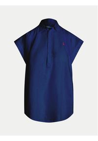 Polo Ralph Lauren Koszula 211935131004 Granatowy Relaxed Fit. Typ kołnierza: polo. Kolor: niebieski. Materiał: len
