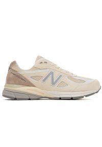 Buty unisex New Balance U990TE4 – beżowe. Okazja: na co dzień. Kolor: beżowy. Materiał: guma, skóra. Szerokość cholewki: normalna. Sport: turystyka piesza