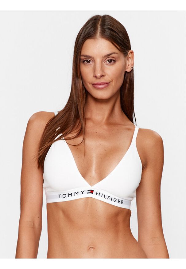 TOMMY HILFIGER - Tommy Hilfiger Biustonosz braletka UW0UW04144 Biały. Kolor: biały. Materiał: bawełna