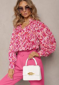 Renee - Różowa Koszula w Fantazyjny Print Merrell. Kolor: różowy. Wzór: nadruk