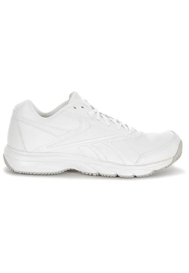 Buty do biegania męskie Reebok Workn Cushion. Zapięcie: sznurówki. Kolor: biały. Materiał: skóra, syntetyk, materiał, tkanina. Szerokość cholewki: normalna. Sport: bieganie