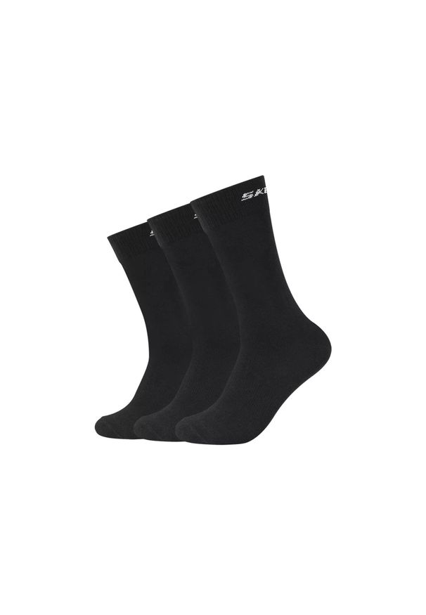 skechers - Skarpetki sportowe damskie 3PPK Mesh Ventilation Socks. Kolor: czarny. Materiał: bawełna, poliamid, elastan
