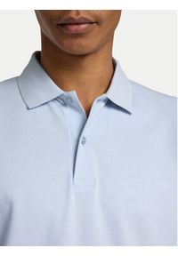 Selected Homme Polo 16095851 Błękitny Slim Fit. Typ kołnierza: polo. Kolor: niebieski. Materiał: bawełna #4