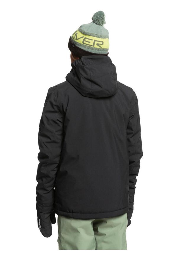 Quiksilver - Kurtka śniegowa techniczna dla Chłopcy MISSION. Kolor: czarny. Materiał: poliester. Wzór: ze splotem. Sezon: zima. Sport: narciarstwo