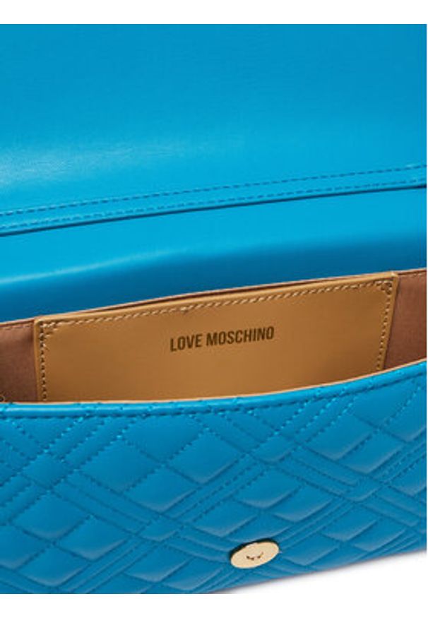 Love Moschino - LOVE MOSCHINO Torebka JC4079PP0OLA0702 Turkusowy. Kolor: turkusowy. Materiał: skórzane