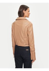 Guess Kurtka z imitacji skóry W4YL21 WE480 Beżowy Regular Fit. Kolor: beżowy. Materiał: skóra #5